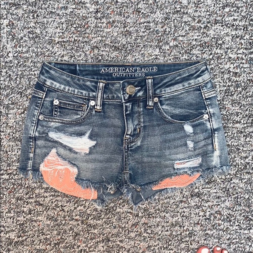 Ripped Jean Shorts